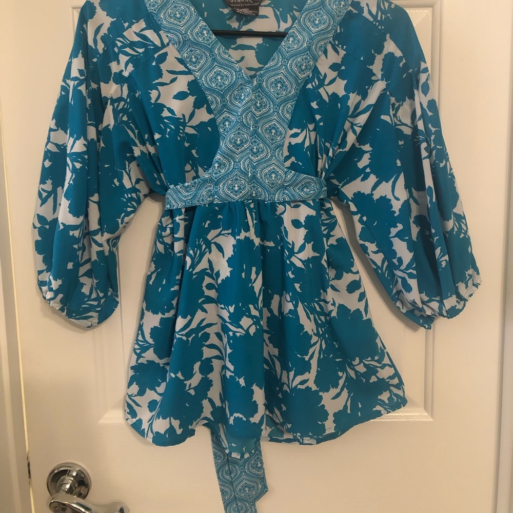 Lilly-Inspired Flowy Blouse with Tie Waist